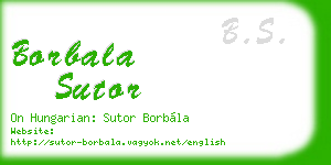 borbala sutor business card